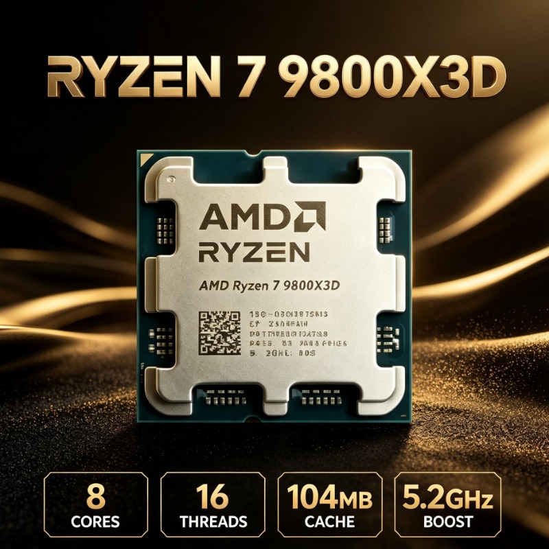 Amd Cpu Ryzen 7 - AM5 Gaming-Desktop-CPU AMD Ryzen 7 9800X3D