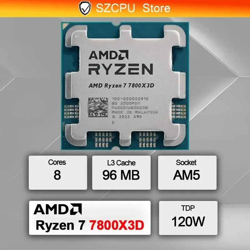 AMD R7 7800X3D CPU 8-Kern 16-T – Amd Cpu Ryzen 7 Bewertung und Preis