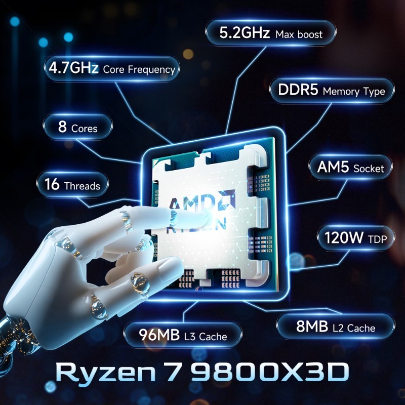 AMD Ryzen 7 9800X3D X3D Cache  – Amd Cpu Ryzen 7 Bewertung und Preis